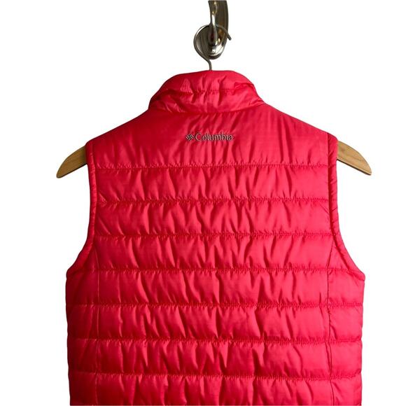Columbia Vest Girls Omni Heat Reflective Thermal Front Zip Pink Barbiecore Sz L - Picture 4 of 13